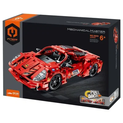 Mechanical Master Auto Rojo Para Armar Pull Back 437 Pzs