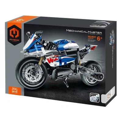 Mechanical Master Moto Azul Para Armar 542 Pzs