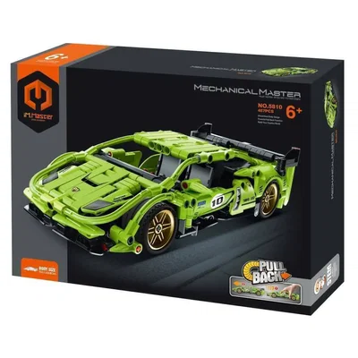 Mechanical Master Auto Verde Para Armar Pull Back 457 Pzs