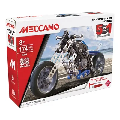 Meccano Motorcycles 5 En 1 174 Pzs