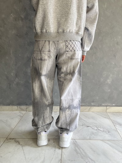 Jeans Baggy Haspeado gris