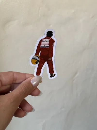 STICKER TÉRMICO AYRTON SENNA VINTAGE 8x3