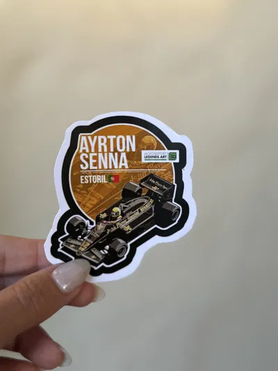 STICKER TÉRMICO AYRTON SENNA 8x5