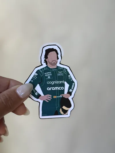 STICKER TÉRMICO ALONSO WINNER 8x6