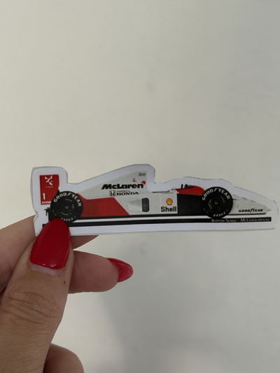 STICKER TÉRMICO AUTO AYRTON SENNA MCLAREN -   8X2