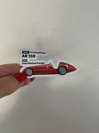STICKER TÉRMICO AUTO J.M. FANGIO ´51   7x3