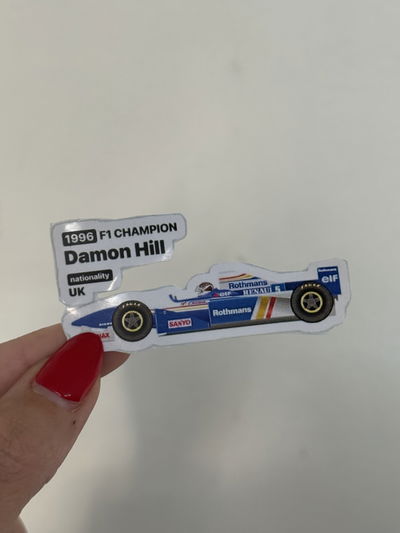 STICKER TÉRMICO AUTO DAMON HILL´96 -   7x3