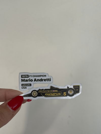 STICKER TÉRMICO AUTO MARIO ANDRETTI´78-   7x3