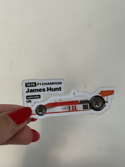 STICKER TÉRMICO AUTO JAMES HUNT´76-   7x3