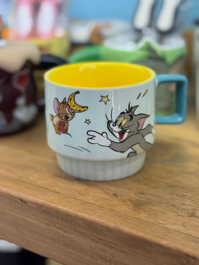 Taza cerámica apilable Tom y Jerry