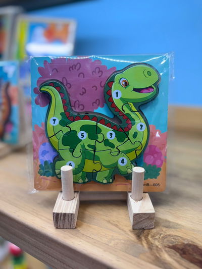 Rompecabeza con encastre didáctico Dino 3D