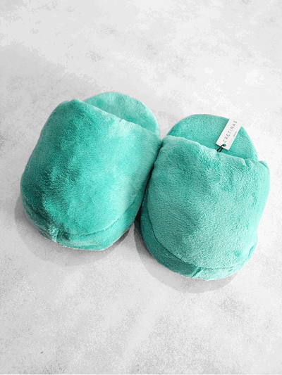 Pantuflón liso aqua