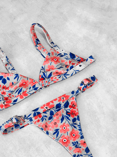 Bikini FLOR GRIS - Lycra UV