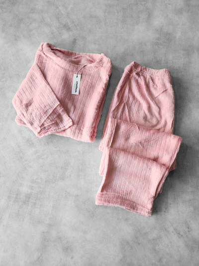 Pijama polar soft Acanalado