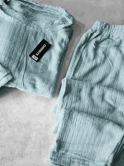 Pijama polar soft Acanalado