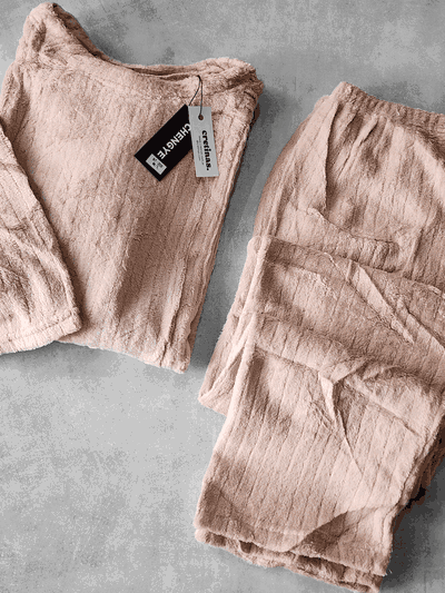 Pijama polar soft Acanalado