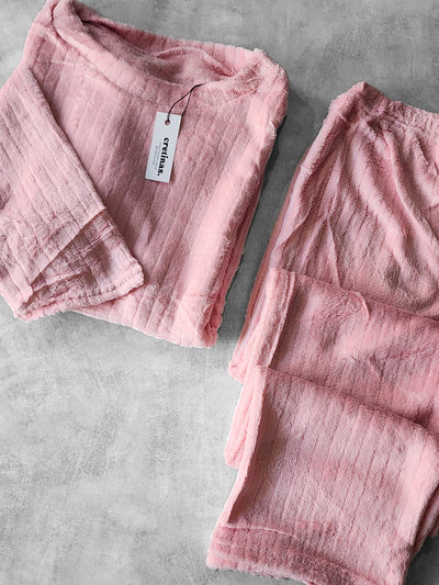Pijama polar soft Acanalado
