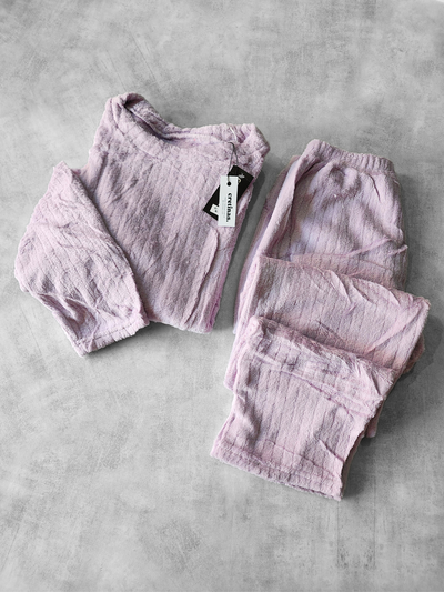 Pijama polar soft Acanalado
