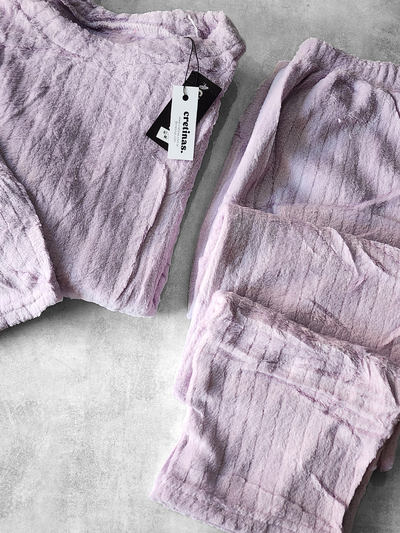 Pijama polar soft Acanalado