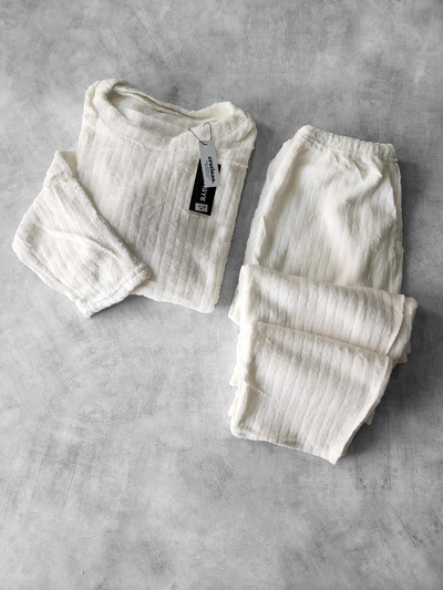 Pijama polar soft Acanalado