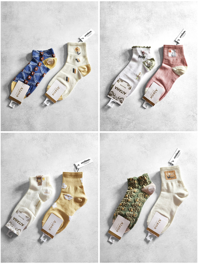 Pack x 2 pares de medias (3/4 y soquetes) - VARIOS DISEÑOS