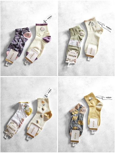 Pack x 2 pares de medias (3/4 y soquetes) - VARIOS DISEÑOS