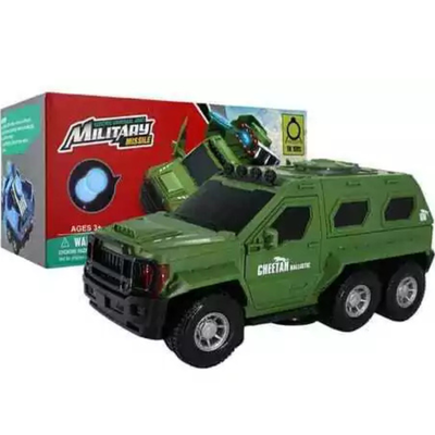 Camión militar lanza discos