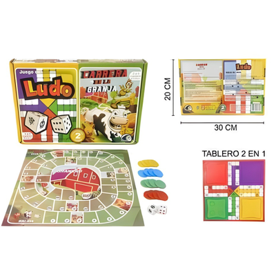 ludo + carrera en la granja