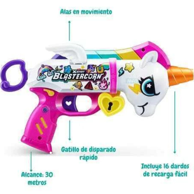 pistola unicornio lanza dardos