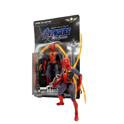 muñeco spiderman articulado con luz