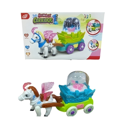 Caballo/unicornio con carruaje musical