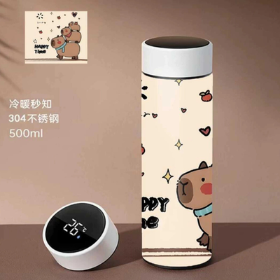 botella termica capibara con medidor de temperatura