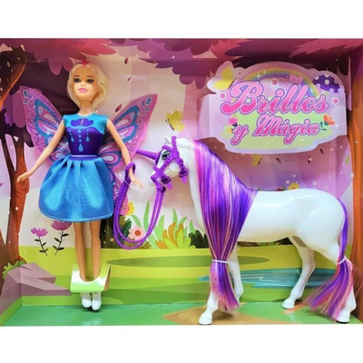 muñeca tiny hada y su unicornio