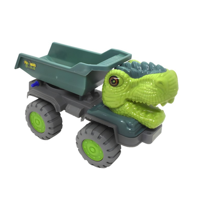 camión volcador dinosaurio