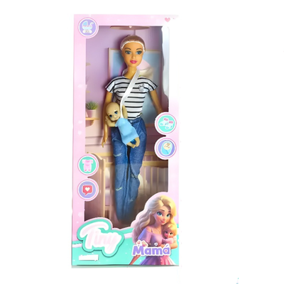 muñeca tiny mamá con bebé
