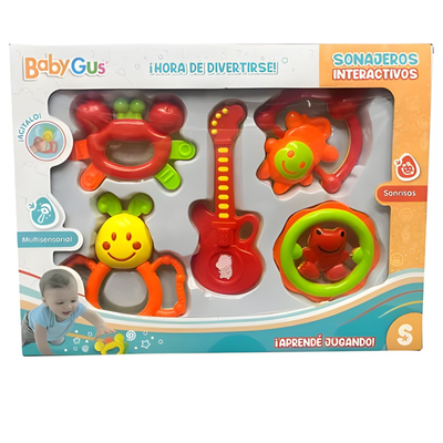 sonajeros de bebe x 5 