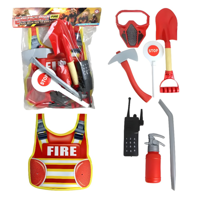 set bombero con chaleco 