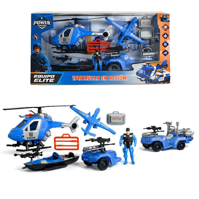 set policía en caja 
