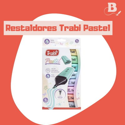 Marcadores Trabi Pastel  x8 Colores 