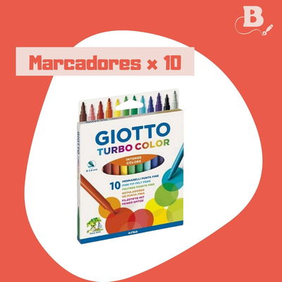MARCADOR ESCOLAR GIOTTO TURBO X 10