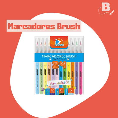 MARCADOR EZCO BRUSH PUNTA PINCEL X 24