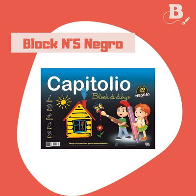 BLOCK DIBUJO N5 NEGRO