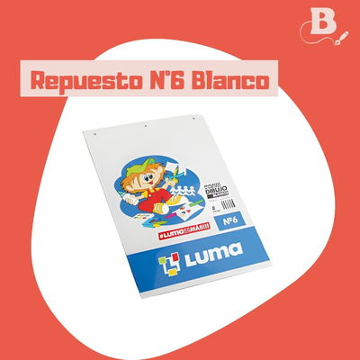  Repuesto de Hojas Nº6 color Blanco 