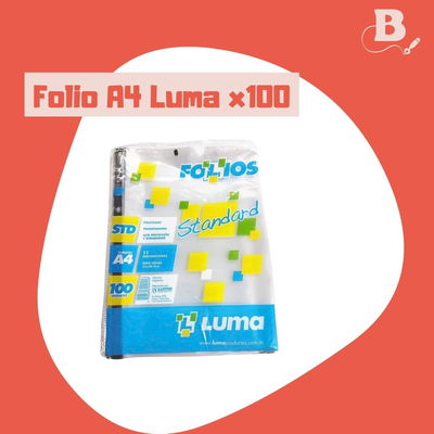 Folios Luma A4 x 100 Unidades 