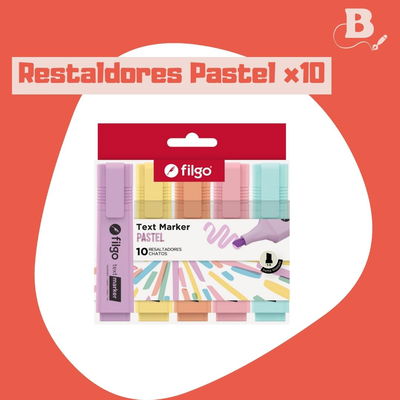 RESALTADOR CHATO FILGO TEXT MARKER PASTEL X 10