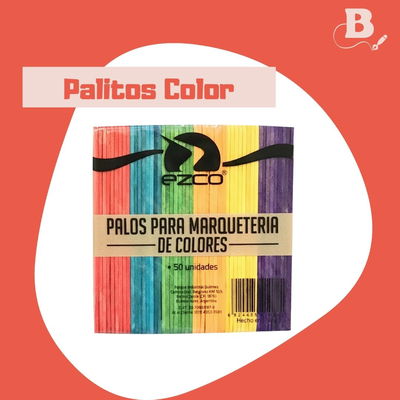 Palitos de Helado Color – Pack x50 Unidades