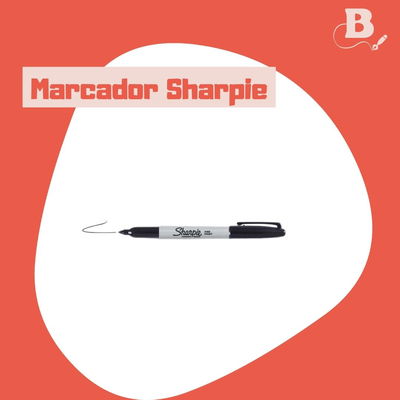 Marcador Sharpie Negro - Trazo medio
