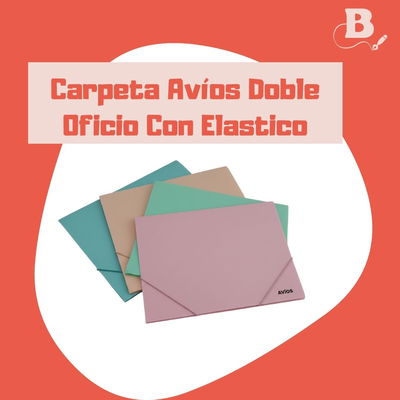 Carpeta Avíos Doble Oficio PP Pastel con Elástico 