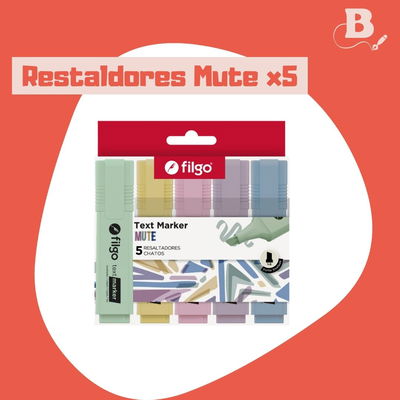 RESALTADOR CHATO FILGO TEXT MARKER PUNTA BISELADAX 5 U