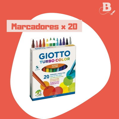 MARCADOR ESCOLAR GIOTTO TURBO X 20